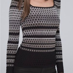 White House, Black market puzzle patterned sweater size small